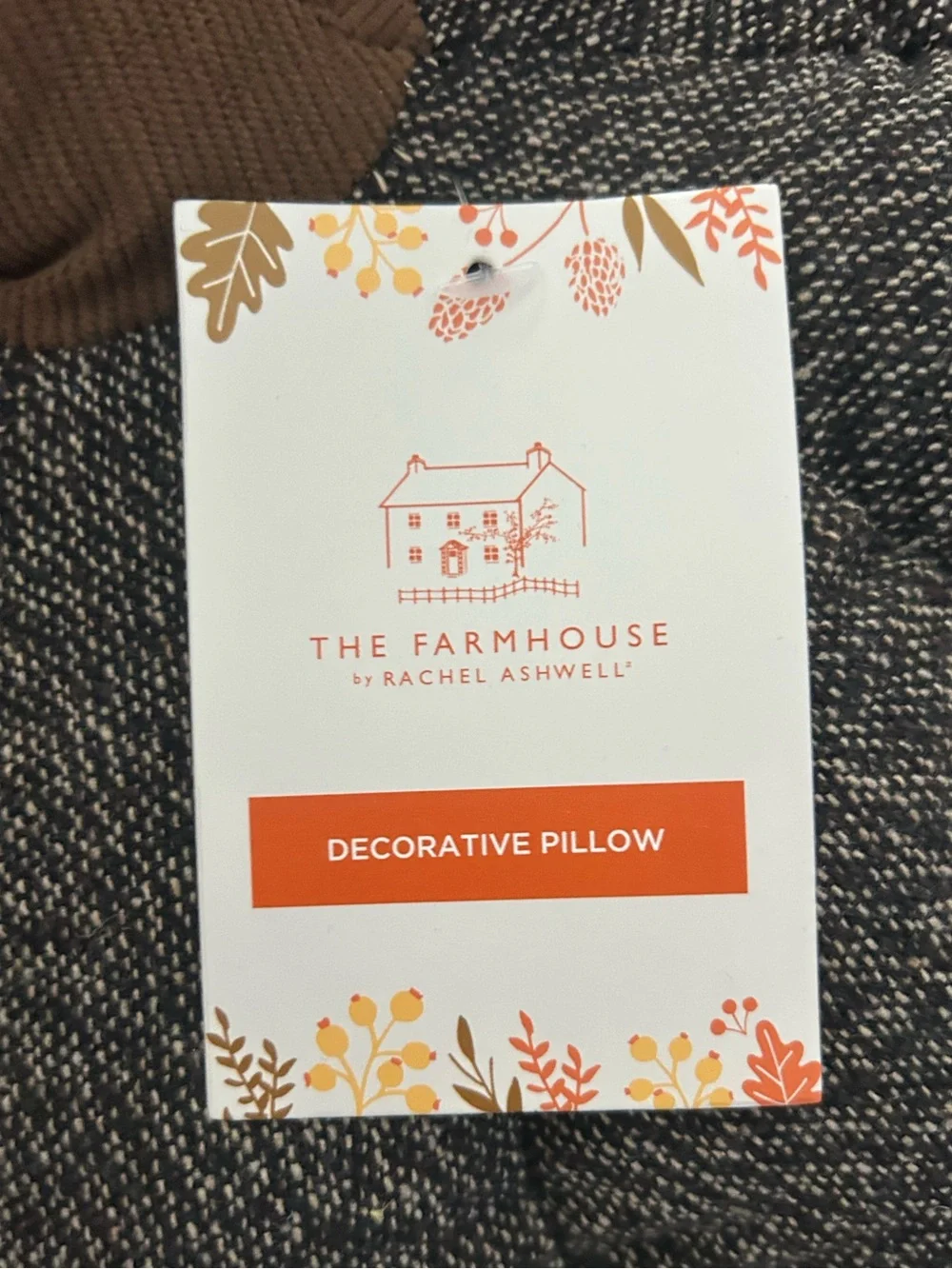 “New” The Farmhouse-Rachel Ashwell Halloween Jack-O'-Lantern Decorative Pillow